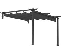 Pergola Outsunny pour terrasse, environ 3 x 3 m, abri de terrasse, pavillon de jardin