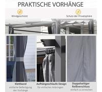 Pergola - Pavillon de jardin avec toit rétractable - Toile Oxford - Inclut les accessoires de montage - Dimensions : 2,97 x 2,95 x 2,3 m - Couleur : vert armée