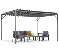 Pergola pour terrasse anthracite Tasos 3x6m Garden Point