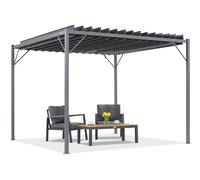 Pergola pour terrasse anthracite Thasos 3x3 m Garden Point