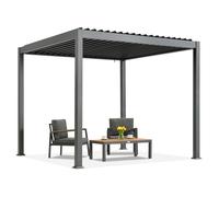 Pergola pour terrasse autoportante Lagos 4 x 4 Garden Point anthracite