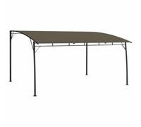 Pergola Protection solaire 4 x 3 x 2,55 m Taupe avec structure en acier et | Cadre en acier revêtu par pulvérisation, toit en tissu, auvent de terrasse, abri de voiture, montage facile