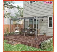 Pergola rétractable - AKOZON - 13765 - Structure métal époxy anticorrosion - Toile polyester 180 g/m² - 4x3 m