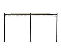 Pergola Tonnelle Adossée En Métal - 3 X 4 M - Beige Beige