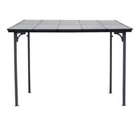 Habitat et Jardin – Pergola tonnelle adossée Marvin 3 x 3 m (304×298×243 cm) Gris foncé