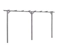vidaXL Pergola de jardin grise 400x40x205 cm Bois de pin imprégné
