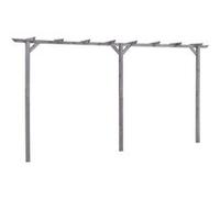 vidaXL Pergola de jardin grise 400x40x205 cm Bois de pin imprégné