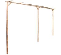Pergola - VIDAXL - Bambou naturel - 385 x 40 x 205 cm - Base stable pour plantes grimpantes