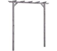 vidaXL Pergola de jardin 200x40x205 cm Bois de pin imprégné Résistante à la pourriture Gris