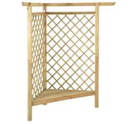 Pergola - VIDAXL - d'angle avec banc - Bois de pin imprégné - Vert - 166x81x174 cm
