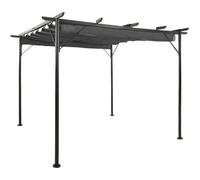 vidaXL Pergola avec toit rétractable 3x3 m Acier 180 g/m² Anthracite