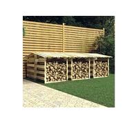 vidaXL Pergolas avec toits 6 pcs 100x90x100 cm Bois de pin imprégné Bois G