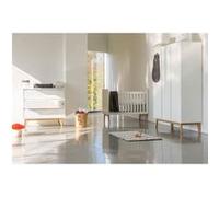 PERICLES - Chambre Trio Pure Blanc Lit bébé 60x120cm + Commode + Armoire Blanc