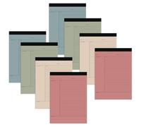 PerKoop Lot de 8 blocs-notes lignés pour collège - 45 feuilles - Couleur | 21,6 x 27,9 cm, carnet de notes en papier ligné, bureau, école, enseignant, étudiants, affaires, reliure noire