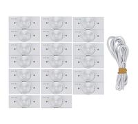 Perle de Lampe LED SMD 3V 20pcs, Bande LED Rétroéclairage TV Perles avec Filtre de Lentille Universelles Optique Composants D'émetteur de Lumière SMD, pour Réparer les Réparation Écran TV