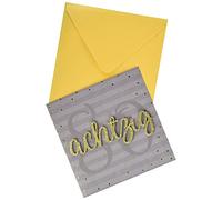 Perleberg Carte d'anniversaire 80 ans - Eighty - 15 x 15 cm - 7782007-2