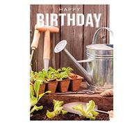 Perleberg Carte d'anniversaire de qualité supérieure - Basic Classic - Motif jardin - Avec enveloppe - 11,6 x 16,6 cm