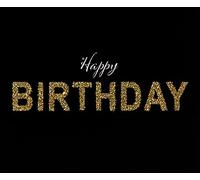 Perleberg Carte d'anniversaire de qualité supérieure de la collection Midi Card - Carte d'anniversaire « Happy Birthday » de qualité supérieure avec enveloppe et pince 6,5 x 8 cm