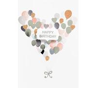 Perleberg Lifestyle Collection Carte d'anniversaire de qualité supérieure avec motif ballon - Carte d'anniversaire colorée avec enveloppe - Cartes d'anniversaire de qualité supérieure 11,6 x 16,6 cm