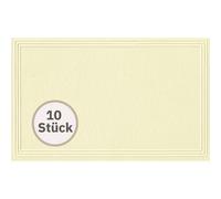 Perleberg - Lot de 10 cartons de table de qualité supérieure - Cartons de table jaunes pour mariage - Cartes de table pour baptême et anniversaire - Étiquettes nominatives élégantes avec cadre -