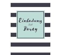 Perleberg Lot de 5 cartes d'invitation générales à rayures - Invitation à une fête, anniversaire, mariage, Noël - Cartes d'invitation en 10,5 x 14,5 cm avec enveloppe - Enfants & adultes