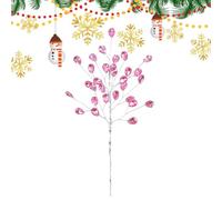 Perles acryliques à facettes en forme de goutte de Noël | Arbre de Noël artificiel pour couronnes, guirlande, centre de table, vase, arrangement floral, fête, rose