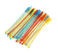 Perles rondes translucides colorées en acrylique Bâtonnets de boisson réutilisables Agitateurs pour café J Multicolore SHAKER