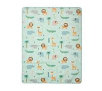 PERLETTI Alèse Imperméable Enfant 50x70 cm - Protège Matelas Bébé Étanche et Respirant - Protection Lit Anti Fuite et Anti Tache - Douce, Lavable et Durable - Motif Zoo