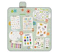 PERLETTI Couverture Pique-Nique 200x200 cm - Tapis Pique-Nique Imperméable et Rembourré - Grande Couverture Extérieure Plage, Camping et Jardin - Pliable et Confortable - Motif Green Boards
