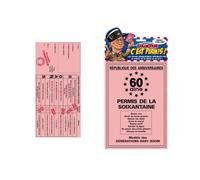 Permis de la 60aine - 60 ans Soixantaine Cadeau Humoristique Fête Anniversaire - 652