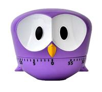 Perodlly 1 PC Mignon Dessin Animé Hibou Minuteries Mini 60 Minutes Mécanique Cuisine Minuterie De Cuisson Horloge Forte Alarme Compteurs Manuel Minuterie De Cuisine (Violet)..