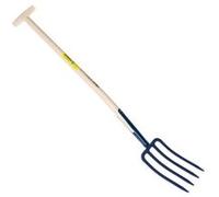 PERRIN - Fourche à bêcher à soie 4 dents 30 manche béquille tournée G