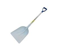 Outils perrin Pelle Plastique Emmanché Bois Poignée PP 75 avec Etiq Alimentaire, 42cm x 37cm, Blanc