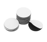 PERSELOSO 20paires Lot Pastilles Adhésives Rondes Noires Fixation Auto-agrippante Résistante pour Nappes Tapis et Draps Double Face Nylon et Polyester Usage Domestique et Bureau