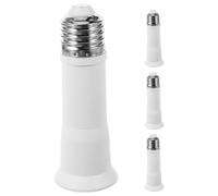 PERSELOSO Adaptateur de Douille Ampoule Prise E27 vers E27, Rallonge de Douille pour Ampoule 4pcs en Métal et Pc, Extension Pratique pour Installation Facile Cuisine ou Bibliothèque