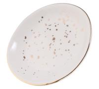 PERSELOSO Assiette en Céramique Blanche Ronde Élégante pour Repas, Surface Lisse Solide, pour Réunions Familiales et Mariages