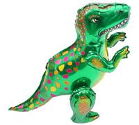 PERSELOSO Ballons en Aluminium Dinosaure Tyrannosaure 2pcs pour Décoration de Fête D'anniversaire Garçon et Filles, Gonflables et Adorables, Film Aluminium Vert, pour Décoration Intérieure