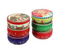 PERSELOSO Boîtes à Bonbons en Tôle pour Noël 6 Pièces, Coffret de Rangement Décoratif pour Biscuits et Fruits, pour Décoration de Bureau Couleur Aléatoire Plusieurs styles