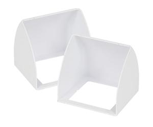 PERSELOSO Cache-sonnette Prolonge la Durée de Vie Étanche Blanc en Abs 2pcs, Protection Pluie Extérieure Simple pour Machine à Badge et Borne de Recharge