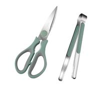PERSELOSO Ensemble de Ciseaux à Barbecue en Acier Inoxydable 20cr13 Pp Poignée Confortable, Outil Multifonction Pratique pour Barbecue et Fête, Kit 2 Pièces