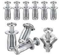 PERSELOSO Fixations à Vis avec Effet D'expansion en Acier Inoxydable pour Porte Creuse 10pcs, Écrous de Fixation Robustes pour Feuilles de Fer et Plaques Métalliques
