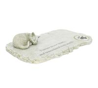 PERSELOSO Pierre Tombale Commémorative pour Chat en Résine Synthétique Résistante, Décor Adorable de Chaton pour Mémorial Extérieur et Jardin