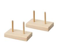 PERSELOSO Porte-fil en Bois 2pcs Base Stable, Surface Lisse et Compacte, pour Couture et Point de Croix, Organisateur Pratique pour Bobines