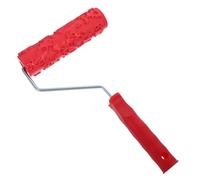PERSELOSO Rouleau à Texture Artistique de Motifs Bois, Poignée, Rouge | Compatible Peintures Latex et Artistiques, pour Armoires et Meubles, Structure Compacte, Prise Confortable