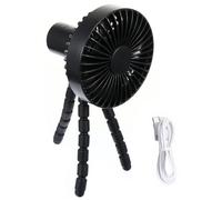 PERSELOSO Ventilateur de Refroidissement Portable en Abs et Pp pour Poussette Pince, Léger Mini Ventilateur Silencieux à Trépied Compact pour Extérieur et Bureau