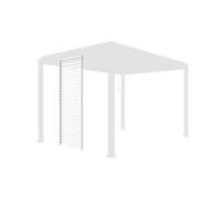 Persienne 100cm pour pergola bioclimatique Triomphe. côté 3m. panneau brise vue. aluminium. blanc
