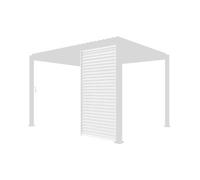 Persienne 130cm pour pergola bioclimatique Triomphe. côté 4m. panneau brise vue. aluminium. blanc