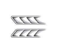 Persienne Fenêtre Garniture 1 Paire d'autocollants décoratifs pour Fausses grilles d'aération Voiture, pour Prises d'air latérales, créatifs et Amusants, imperméables stylés