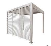 Persienne fixe 1x3m pour pergola Evora argile - Hespéride