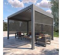 Persienne fixe EVORA Graphite Pour Côté 4 m - 1/3 1,2 x 2,3 Aluminium traité époxy Hespéride